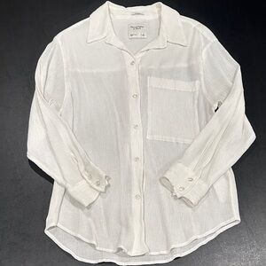 Abercrombie & Fitch White Button Down Shirt